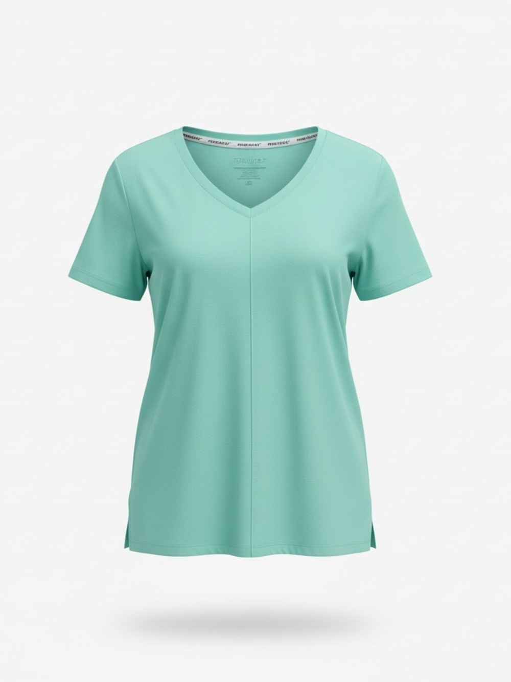 Duluth Trading Co Mint Green V-Neck Dry on the Fly Short Sleeve Top. Size medium